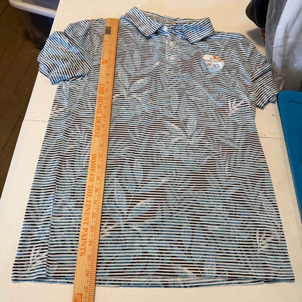 Laguna Swim UPF 30 Striped Polo Shirt Men’s Medium - Picture 5 of 6
